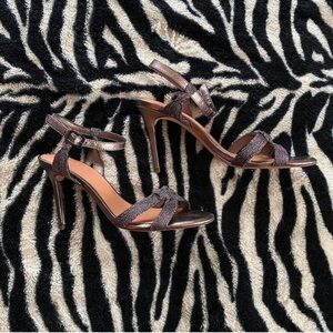 Elegant Bronze Strappy Heels